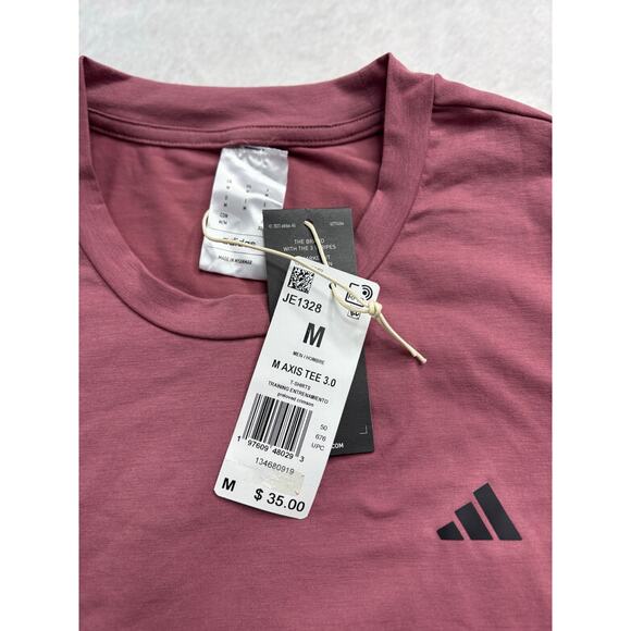 Adidas Men’s Medium SS Preloved Crimson Color Axis 3.0 T-Shirt NWTs - Picture 4 of 4